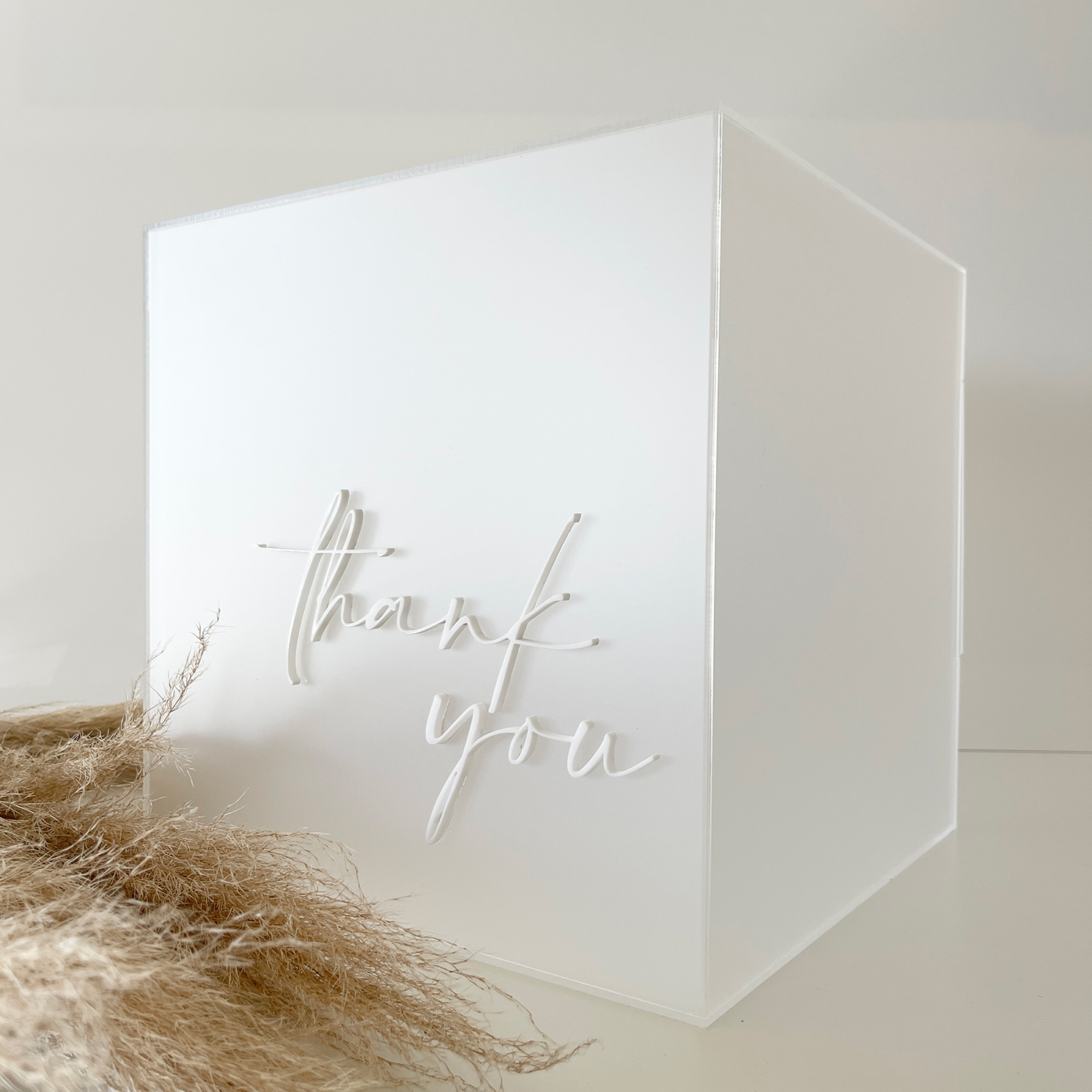 White on Frosted - 'Thank You' Wishing Well